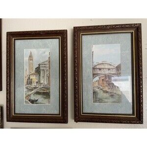 Vintage 2 Venice Framed Prints, San Barnaba Church Etc Arthur A. Kaplan Artist